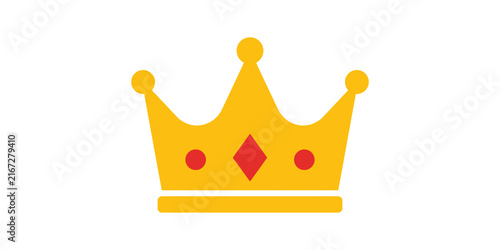Foto A golden crown with red diamond design is a symbol of royalty, power, and prestige for various design projects