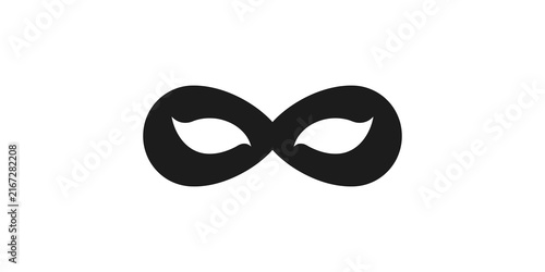 Konstfotografi Black silhouette of a carnival mask for costume parties, mystery events, and theatrical performances