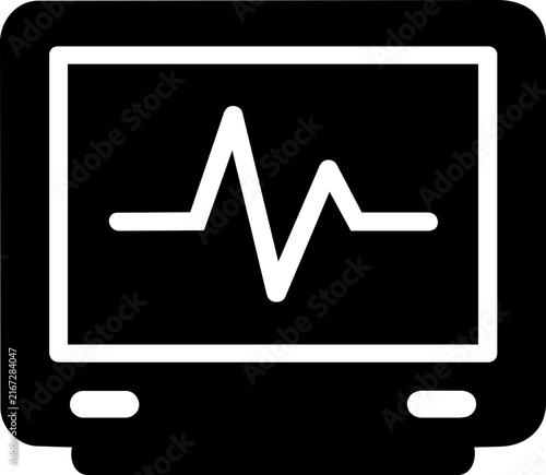 Heart rate monitor medical icon