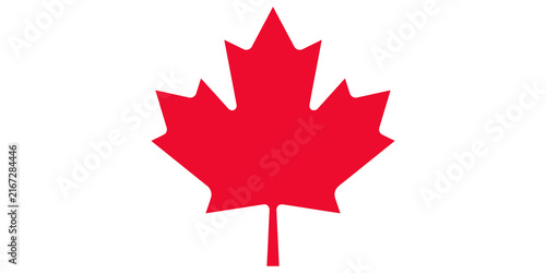 Foto Canadian maple leaf red sign isolated on transparent background for flag
