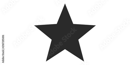 Foto Solid black five point star icon for rating and ranking interfaces
