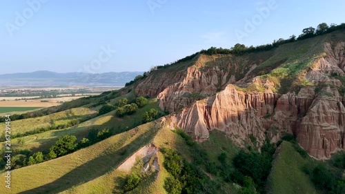 Drone View of Rapa Rosie at Sunrise in Romania
