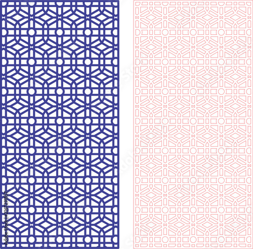Elegant Floral Jali Pattern with Intricate Botanical Curves, Decorative Leaves and Editable Strokes for CNC Cutting Projects