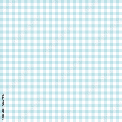 Light Blue gingham check pattern background, cute seamless pastel grid texture