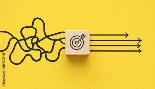Wooden Cube Block Transforming Chaos Into Strategic Business Direction