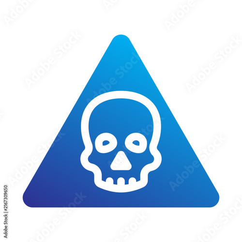 фотографія Industrial Safety Toxic chemical danger warning icon solid gradient style