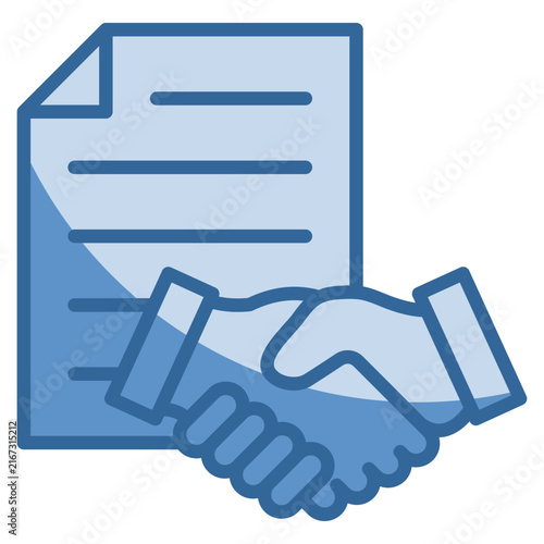 Bild auf Leinwand Agreement Icon Element For Design