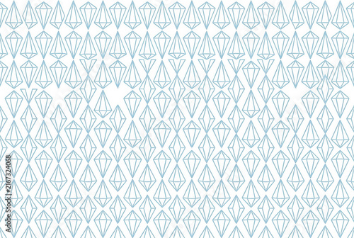 Patrón geométrico sin costuras con formas de diamantes lineales de color azul claro sobre un fondo blanco limpio, ideal para diseño gráfico, papel tapiz y fondos digitales modernos.