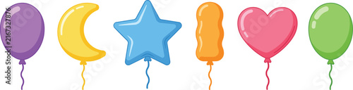 Colorful Party Balloons Collection For Birthday Celebration