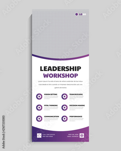 Leadership Workshop Roll Up Standee Banner Template