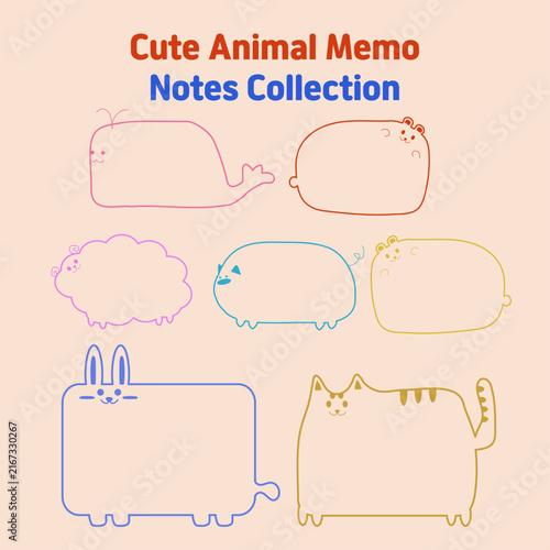 Cute Animal Memo Paper Set