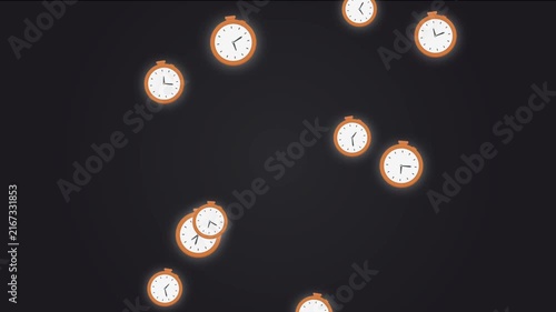multiple stopwatch timer pop up animation. Time countdown and urgent task