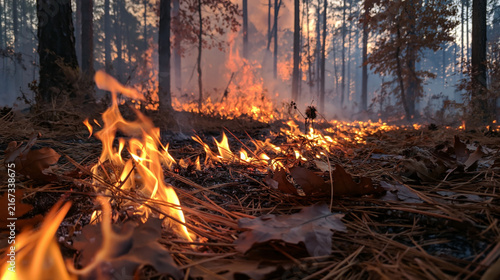 fire in the forest