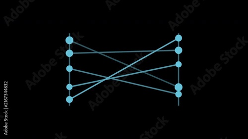 Blue slope chart comparing values between two points on transparent background