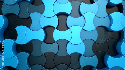 Background of Geometric Shapes. Abstract motion, loop, two color, 3d rendering, 4k resolution
