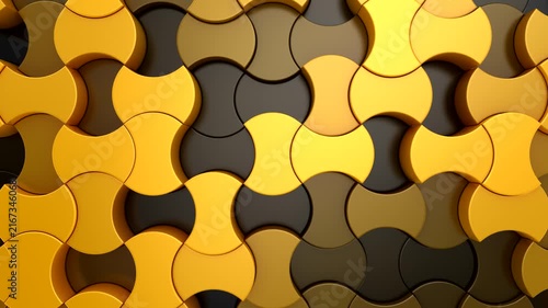 Background of Geometric Shapes. Abstract motion, loop, two color, 3d rendering, 4k resolution
