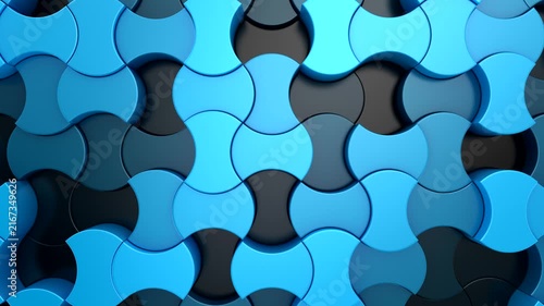 Background of Geometric Shapes. Abstract motion, loop, two color, 3d rendering, 4k resolution

