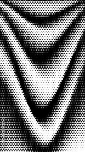 Black White Halftone Dot Fold Pattern Vertical Background