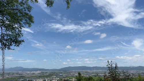 京都府・石清水八幡宮の展望台からの夏風景