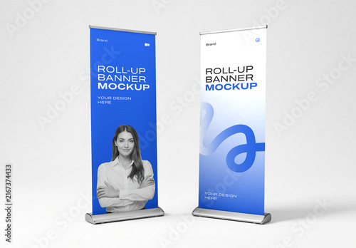 Roll Up Banner Mockup Set