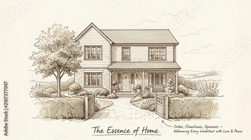 House Sketch Drawing