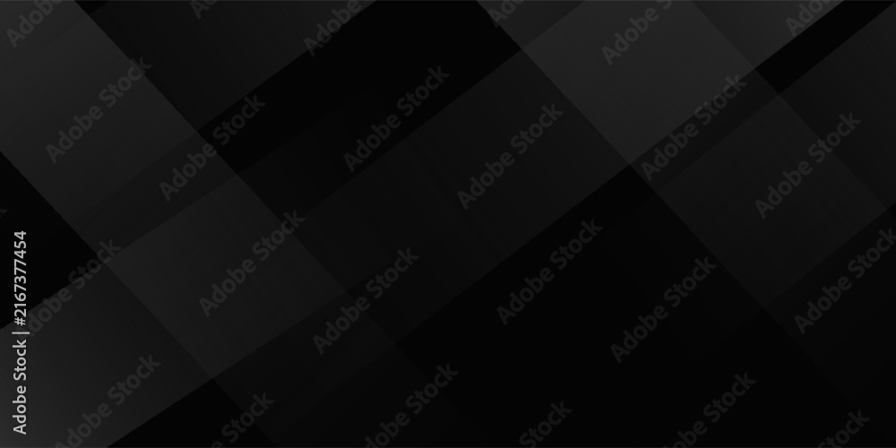 Obraz premium Modern black white abstract background. Minimal. Gradient. Dark grey banner with geometric shapes, lines, stripes, triangles. Design. Futuristic. Cut paper or metal effect.