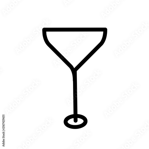 Martini Cocktail Glass Outline Icon