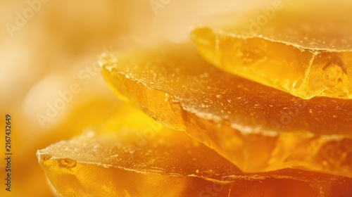 Beeswax Sheet Translucent Golden Texture