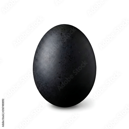 A Black Easter Egg mockup Isolated on a Transparent Background