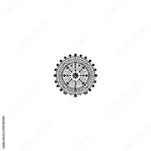 Geometric Mandala with Floral and Radial Design