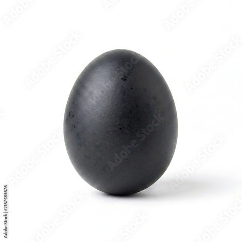 A Black Easter Egg mockup Isolated on a Transparent Background