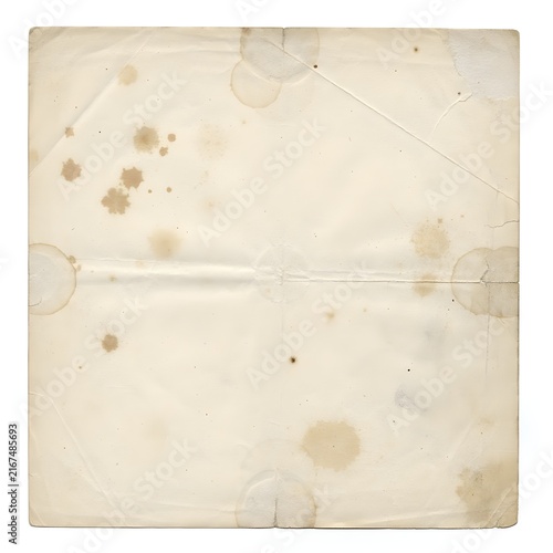 Antique Blank Sheet with Aged Stains