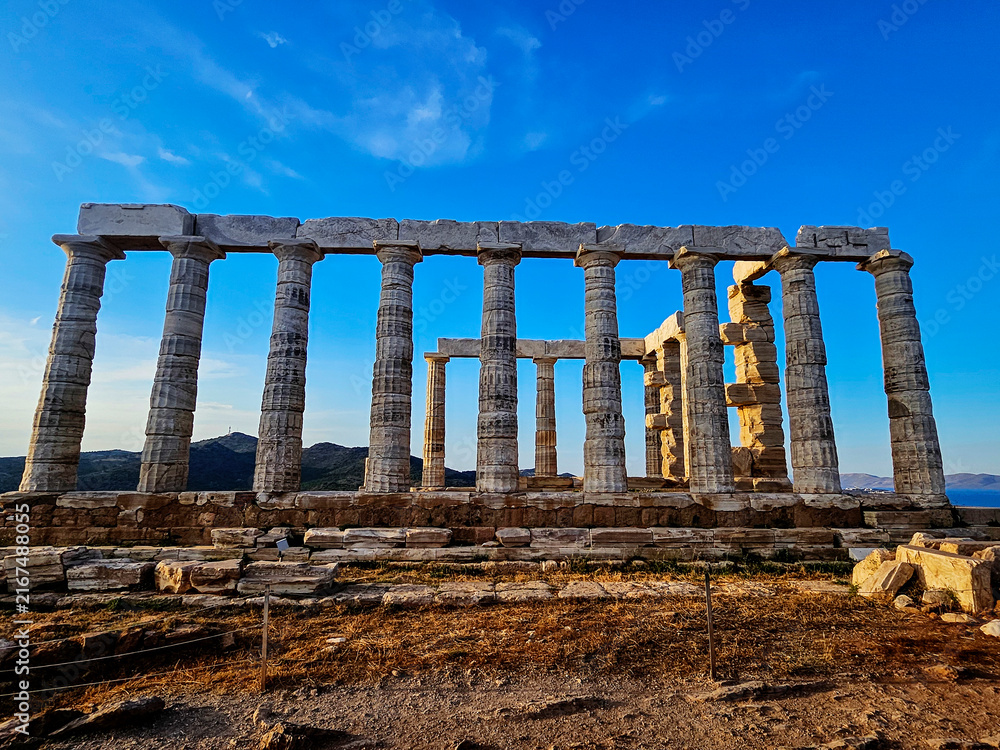 Fototapeta premium Temple of Poseidon, Cape Sounion, Greece