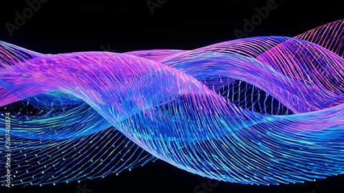 Abstract fluid motion simulation with vibrant colors and dynamic flow