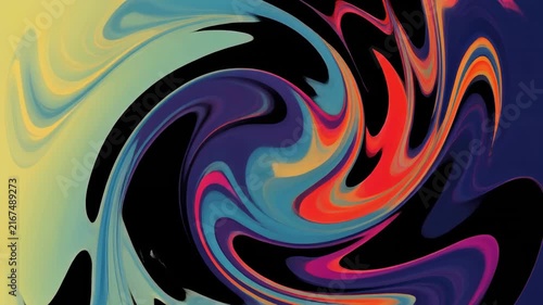 Abstract fluid motion waves colorful dynamic texture loop