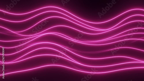 Abstract fluid motion waves in magenta gradient animation