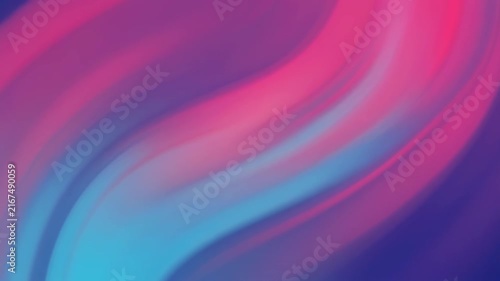 Abstract fluid motion waves in pink and blue gradient