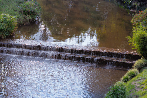 Konstfotografi Artificial Cascade and River Stream in Parque de la Vida Armenia Quindio Colombi