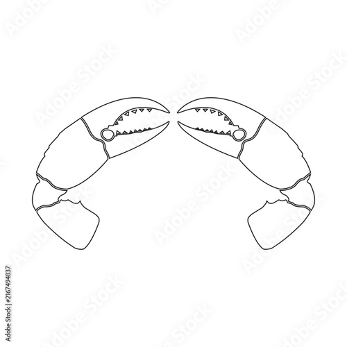  Crab Claw Silhouette Illustration