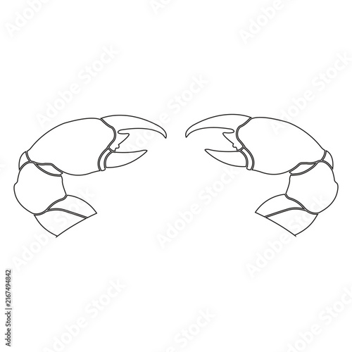  Crab Claw Silhouette Illustration