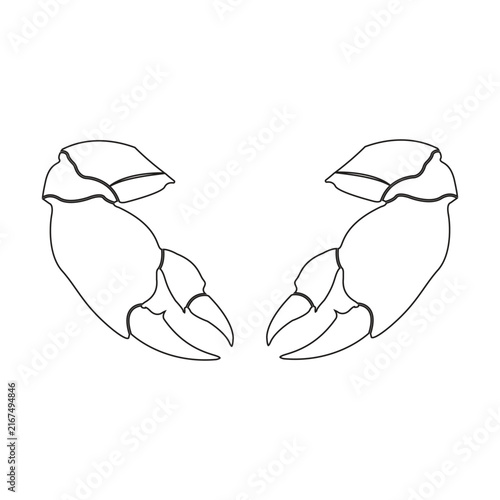  Crab Claw Silhouette Illustration
