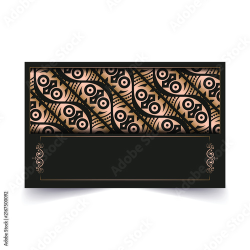 Elegant Black and Gold Luxury Brand Hang Tag Template with Ornamental Design