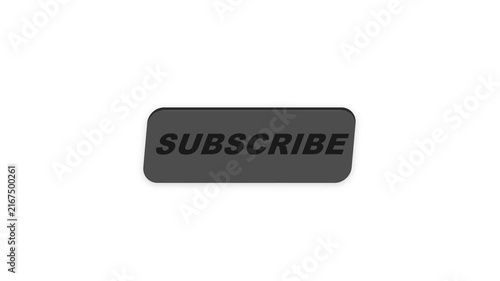 Minimalist 3D Dark Subscribe Button Animation for YouTube Creators 4K Loop Overlay