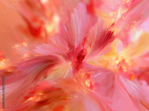 Brushstrokes create a vibrant scene of colors in a lively setting