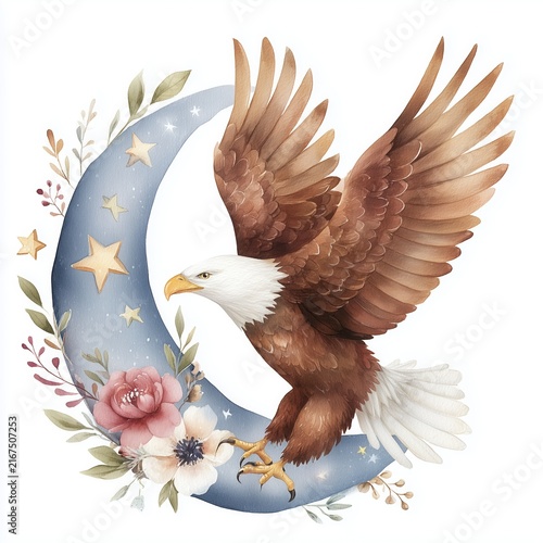Eagle Sublimation Wrap, Fantasy Flame Eagle, New Year Celebration Art,