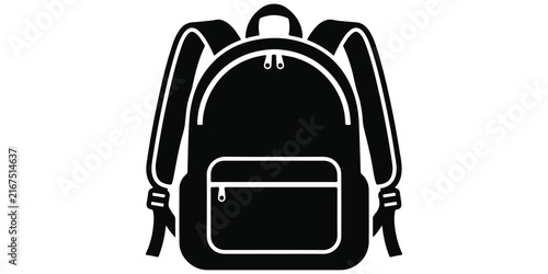 Black backpack icon