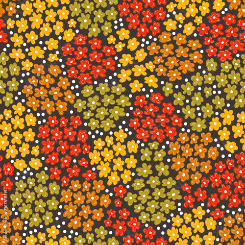 Colorful Mosaic Seamless Pattern with Circles and Flowers, Vibrant Geometric Floral Background for Wallpaper, Textile, Fabric, Wrapping Paper and Decorative Design
