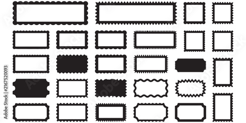 Set of various decorative rectangular frames