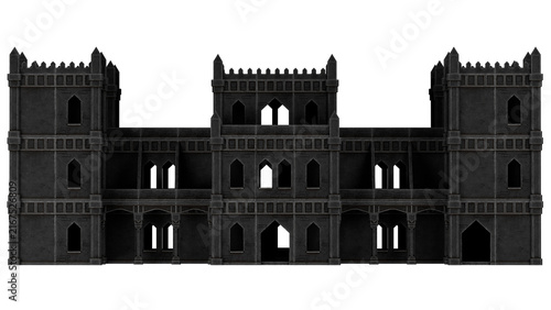 Black Castle Dark Gothic Medieval Fortress Architecture