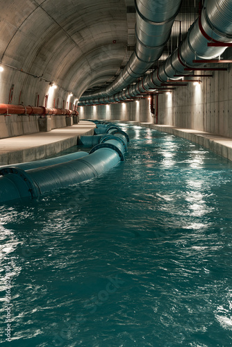 Stormwater management system located beneath an urban area